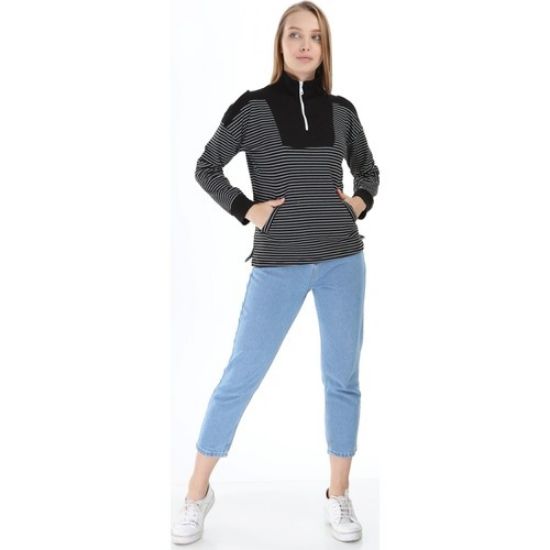 Yenikoza 9385 Kadın Sweat Siyah resmi